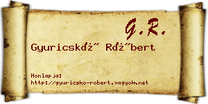 Gyuricskó Róbert névjegykártya